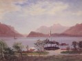 Italian Lake Scene Albert Bierstadt Landscapes river